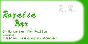 rozalia mar business card