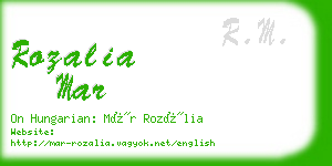 rozalia mar business card